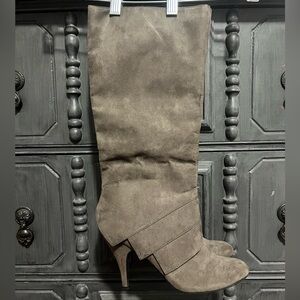 Gray Heeled Boots